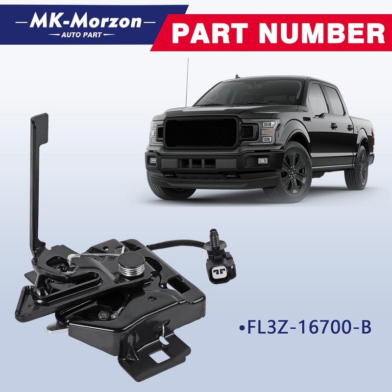 MK-Morzon Front Hood Latch Lock Compatible with 2015-2020 Ford F150 Replaces# FL3Z-16700-B Engine Bonnet Lock Hood Lacth Assembly - Image 2